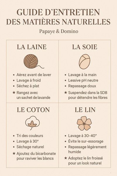 🧺 L’Art d’Entretenir vos Pièces Naturelles : La Clé pour un Dressing Premium Durable