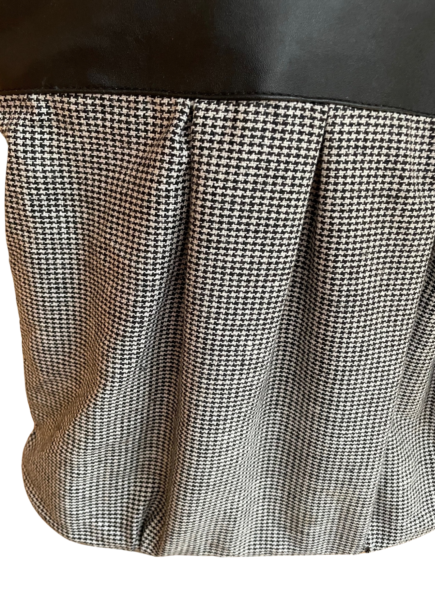 👜 Sac bicolore à motif pied-de-poule et anses métal argenté 🖤