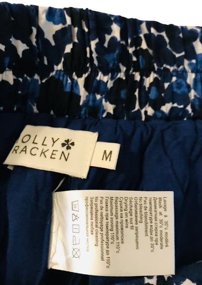 Jupe Fleurie Bleu & Blanc – Taille 38 🌸💙