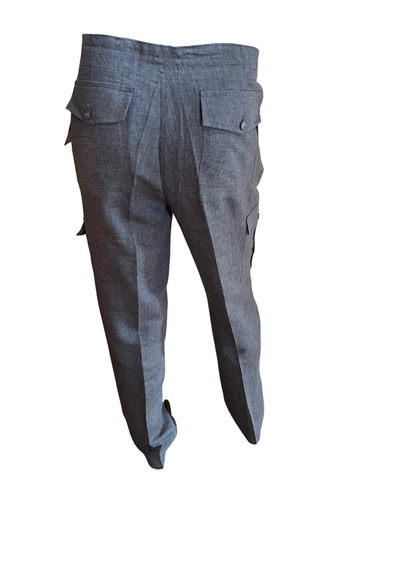 👖 Pantalon en lin gris Taille L (Neuf)👖