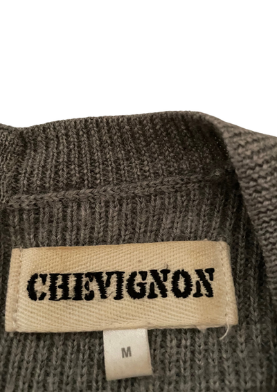 🧶 Pull gris 100% laine – Taille 38 ✨