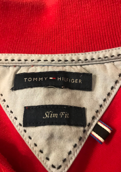 Polo rouge 🔴 – Slim Fit, manches longues Taille 42 ✨