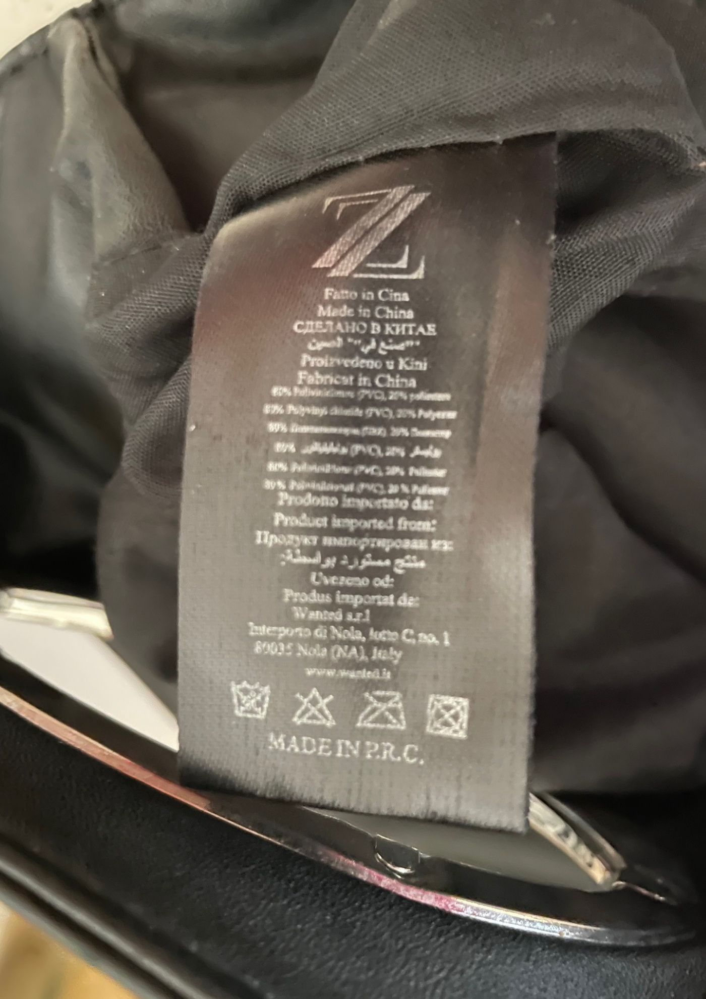👜 Sac bicolore à motif pied-de-poule et anses métal argenté 🖤