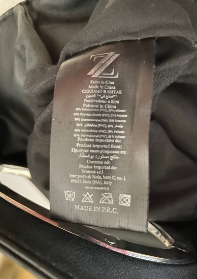 👜 Sac bicolore à motif pied-de-poule et anses métal argenté 🖤