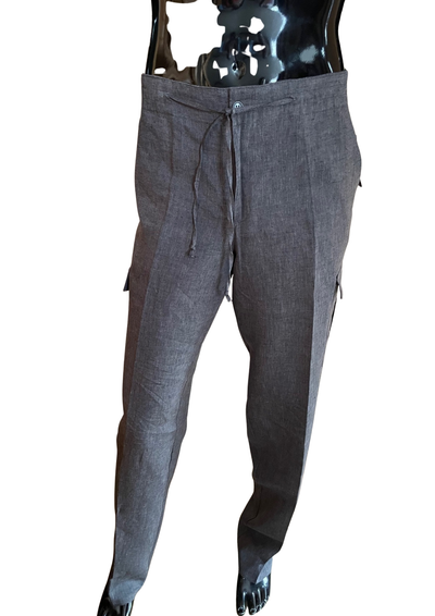 👖 Pantalon en lin gris Taille L (Neuf)👖