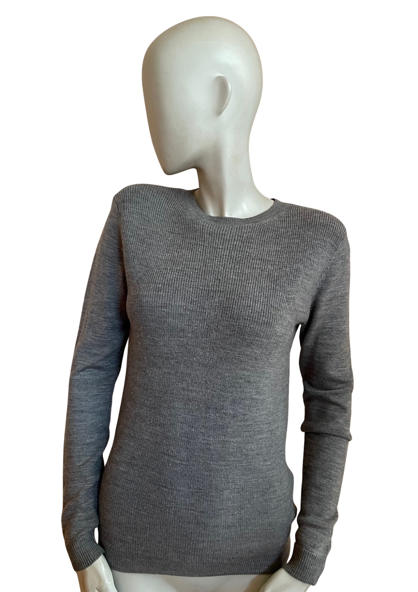 🧶 Pull gris 100% laine – Taille 38 ✨