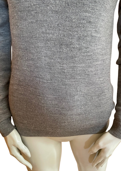 🧶 Pull gris 100% laine – Taille 38 ✨
