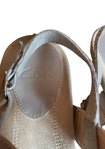 Sandales T-Bar Cuir Gris Pointure 39 👡✨