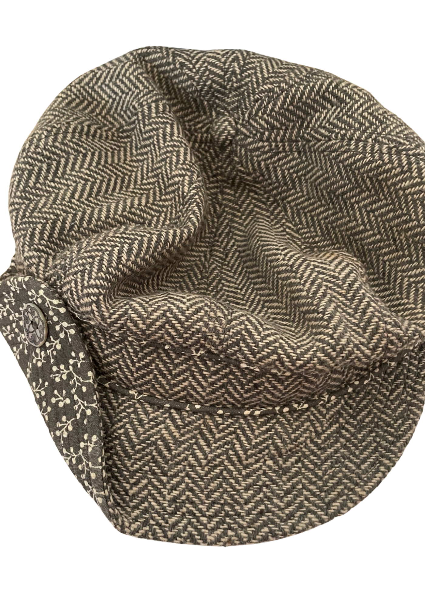 🧢✨ Casquette Gavroche – Motif chevrons chic Taille M (Neuve) 🌿🤎
