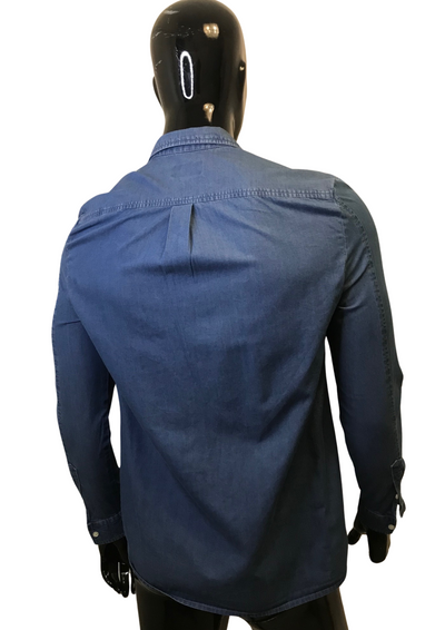 👔 Chemise en Jean  👕 100% Coton Certifié OEKO-TEX 🌿 Taille S