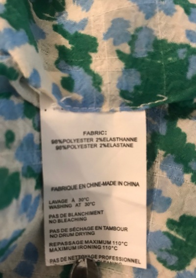 Ensemble fleuri  – Top bardot volanté & short assorti Taille 34 (Neuf) 💙💚