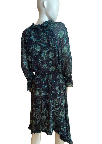 Robe midi bohème imprimé cachemire – Taille 40 👗
