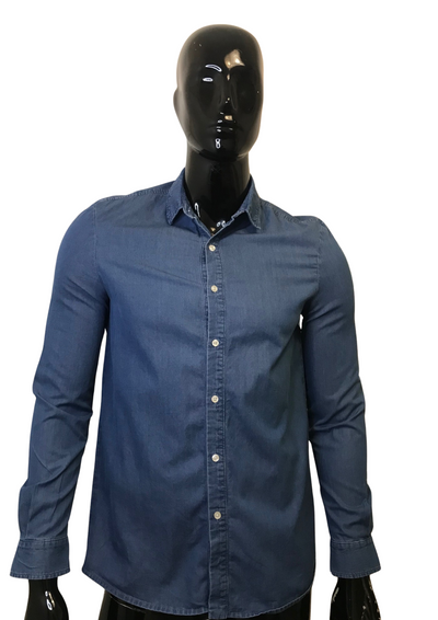 👔 Chemise en Jean  👕 100% Coton Certifié OEKO-TEX 🌿 Taille S
