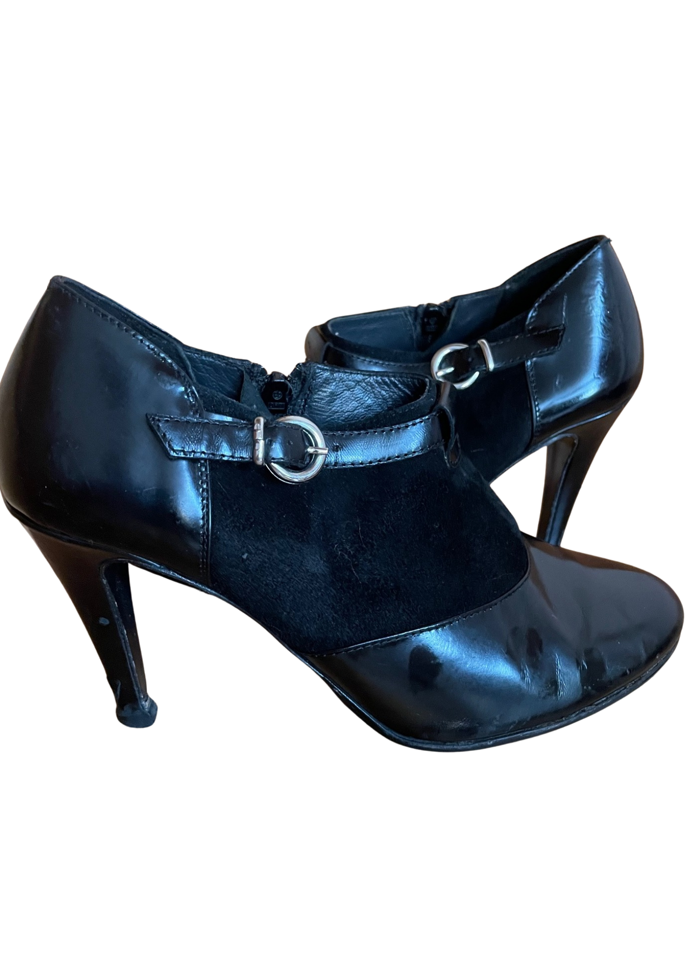 🖤 Low boots  – Cuir & daim noir Pointure 37 👢