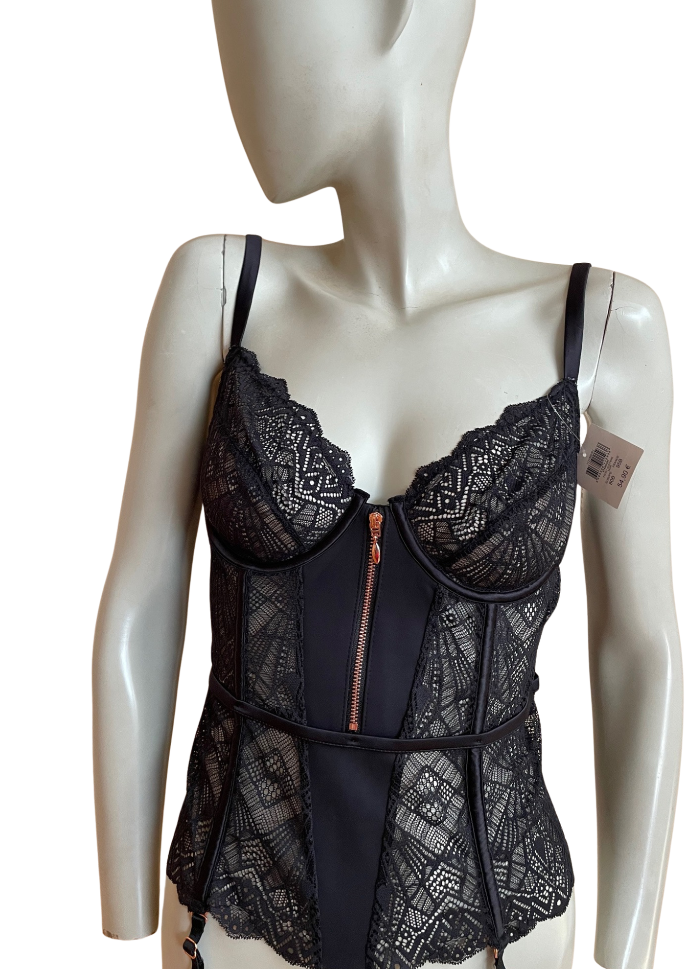 Guêpière Dentelle Noire « Pooky » – 95 B (Neuve) 💋🖤