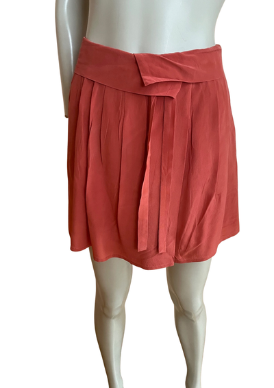 🍑Jupe corail 100% soie modèle Adna - Taille 38💫