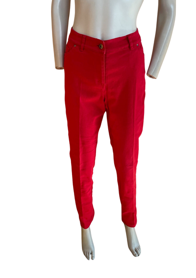 🔴 Pantalon rouge – Coupe droite – Taille 40
