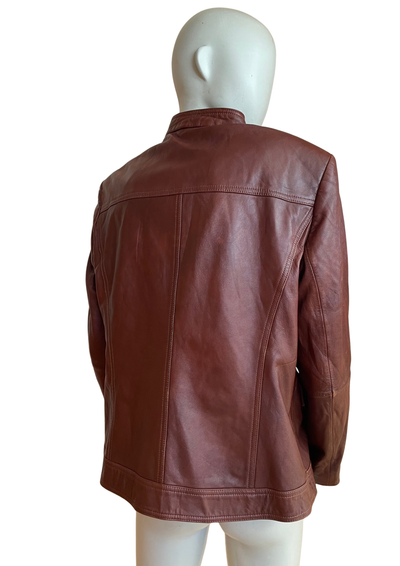 🌹 Veste en cuir d’agneau  – Taille 44 🧥✨