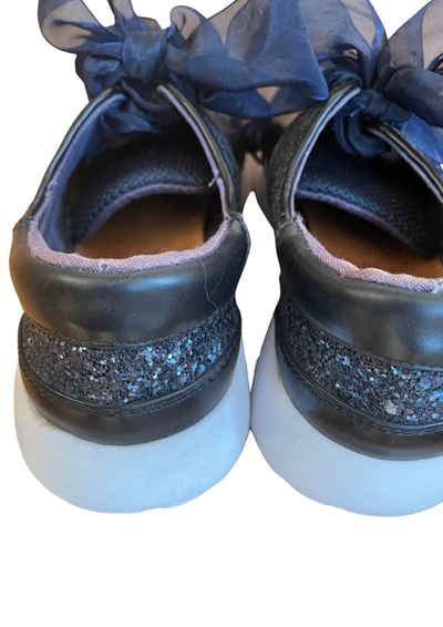👟 Baskets bleues élégantes avec nœuds en tissu Pointure 37 👟