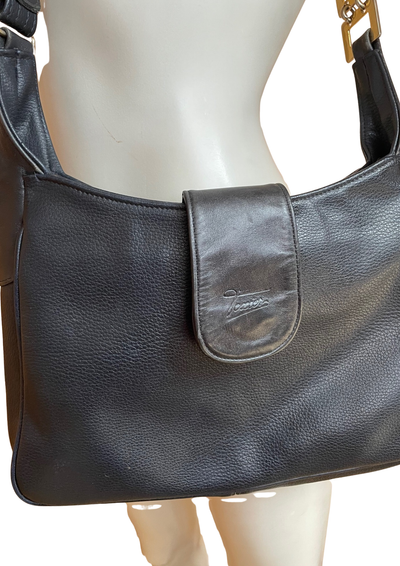 👜 Sac bandoulière en cuir noir – Élégance française 🖤🇫🇷