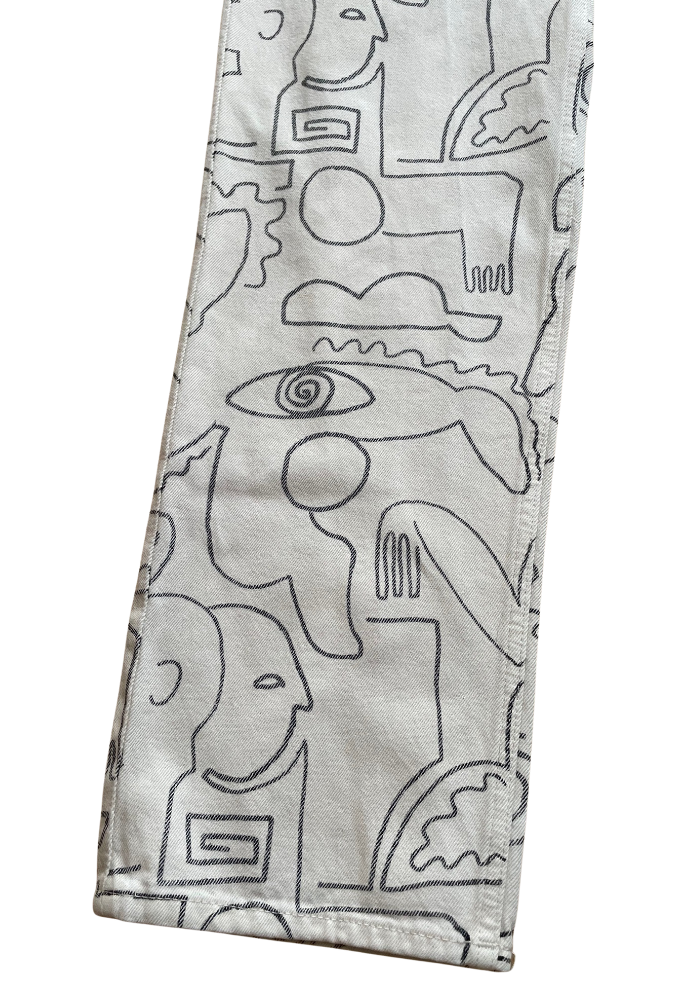 🎨 Pantalon artistique en coton Taille 34  🎨