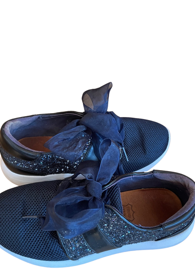 👟 Baskets bleues élégantes avec nœuds en tissu Pointure 37 👟