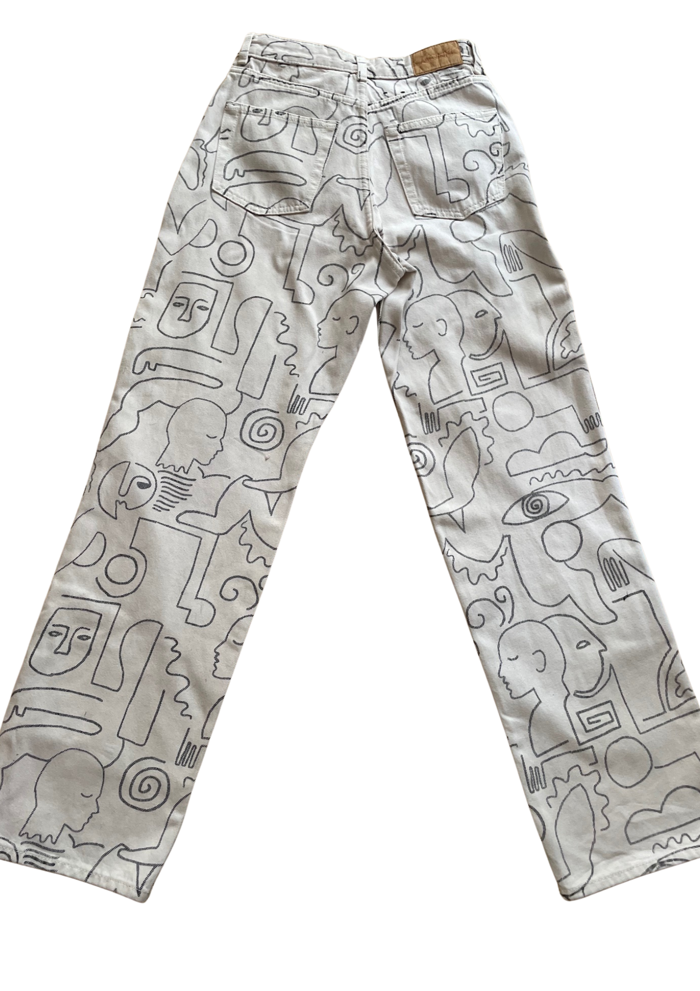 🎨 Pantalon artistique en coton Taille 34  🎨