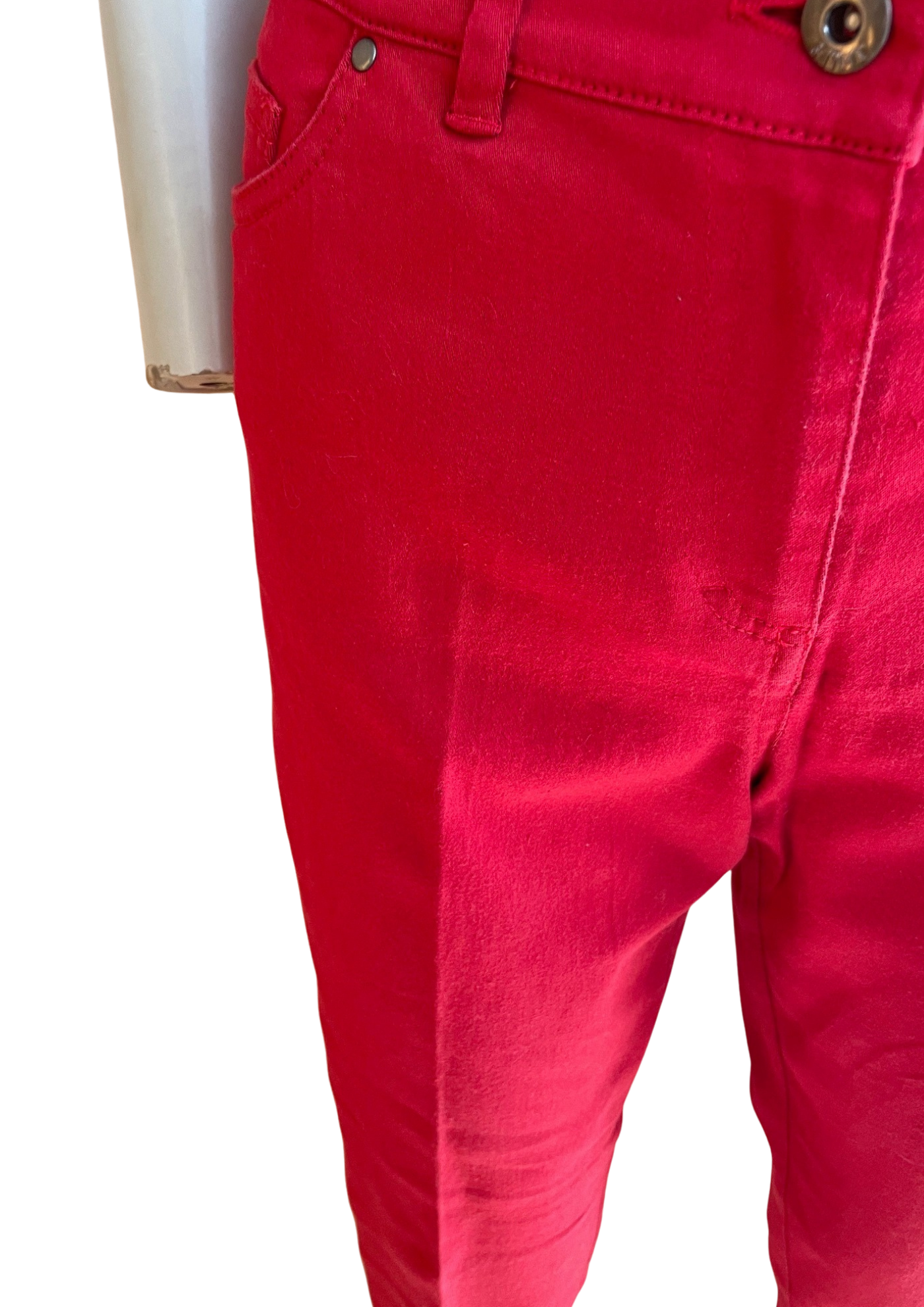 🔴 Pantalon rouge – Coupe droite – Taille 40
