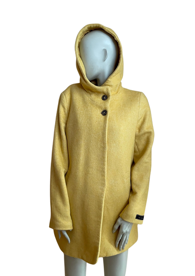 🧥✨ Manteau capuche jaune – Taille 42