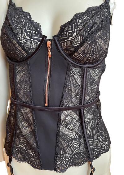 Guêpière Dentelle Noire « Pooky » – 95 B (Neuve) 💋🖤