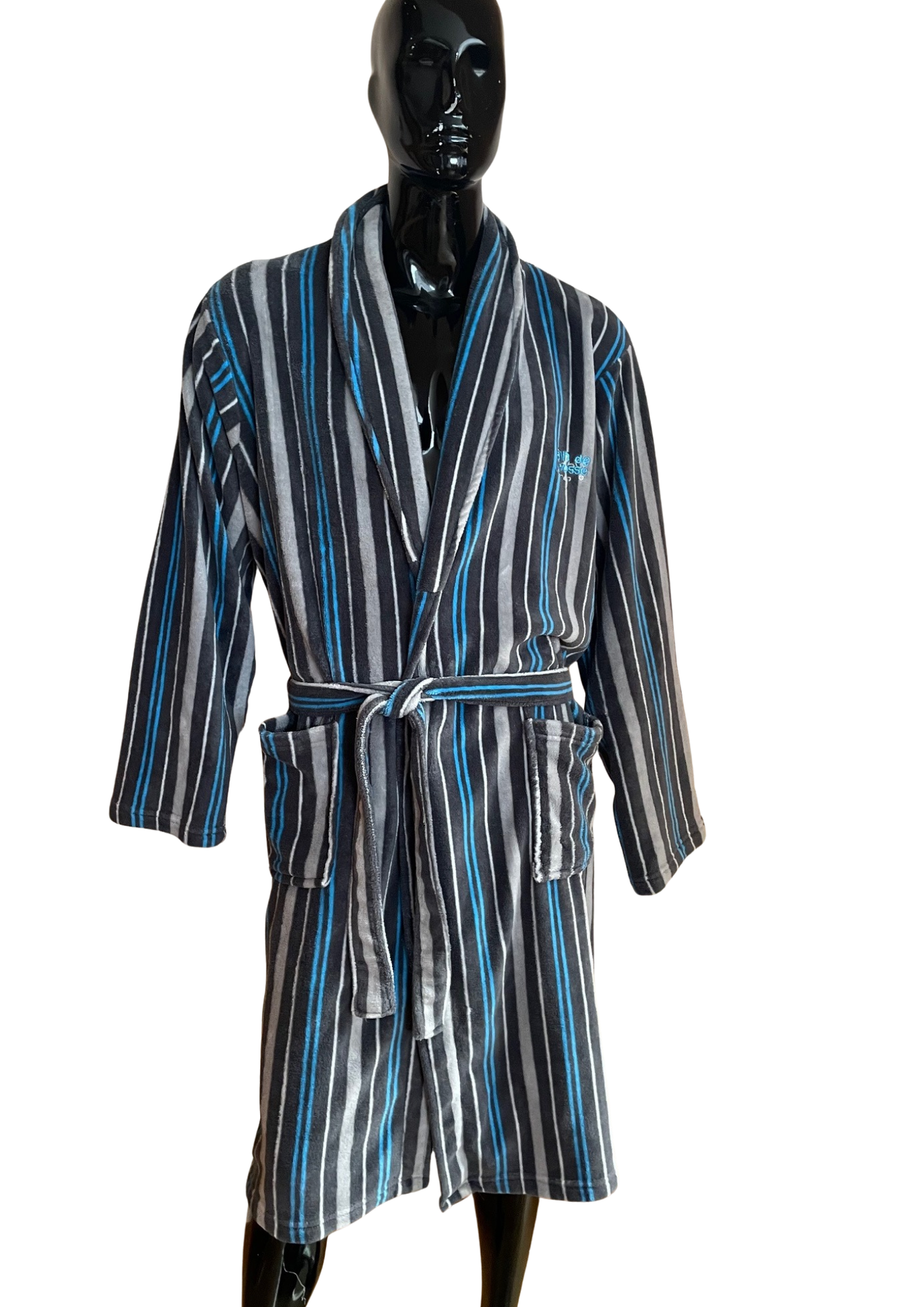 🛁 Peignoir rayé ultra doux Taille XXXL ✨
