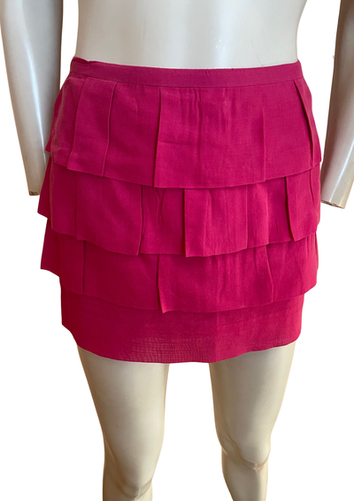 💖 Jupe Courte Fuchsia Taille 34 – Style Volanté 🎀