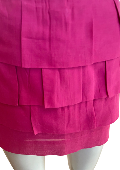 💖 Jupe Courte Fuchsia Taille 34 – Style Volanté 🎀