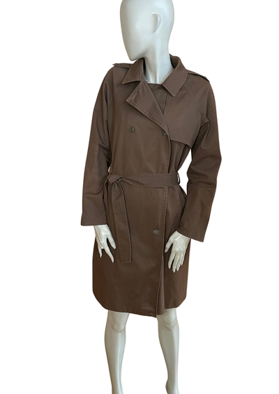 Trench ceinturé en coton brun – Taille 40 🧥
