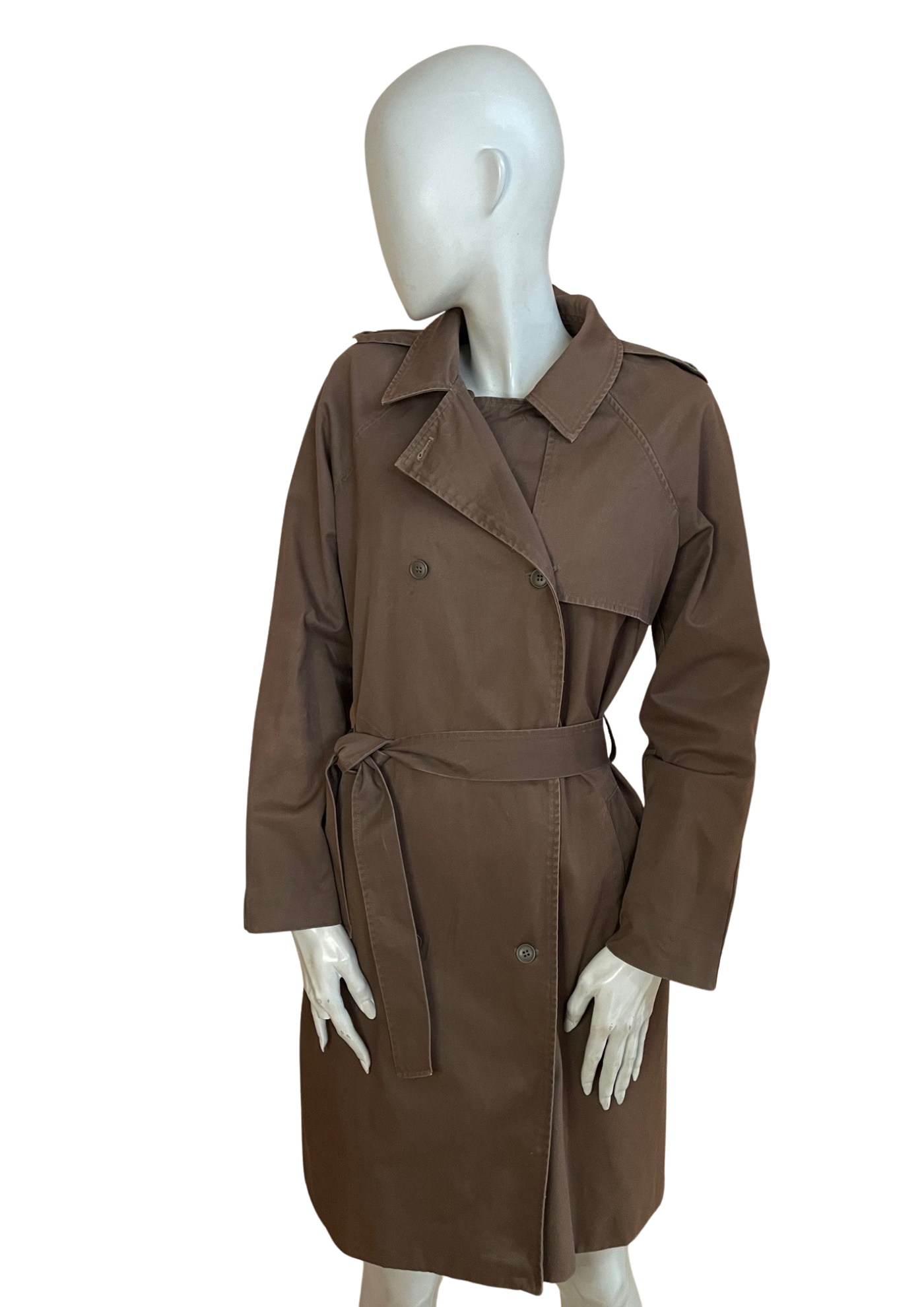 Trench ceinturé en coton brun – Taille 40 🧥