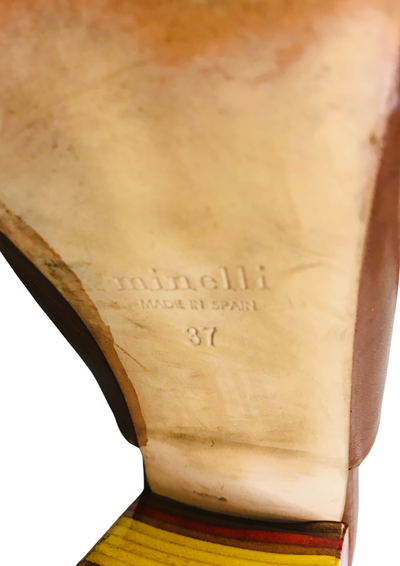 Mules en cuir Minelli Talons Multicolores Pointure 37 🎨🐚