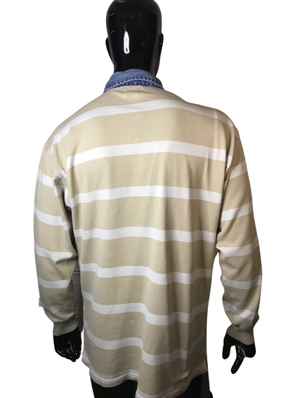 Polo rayé col en jean Taille XL