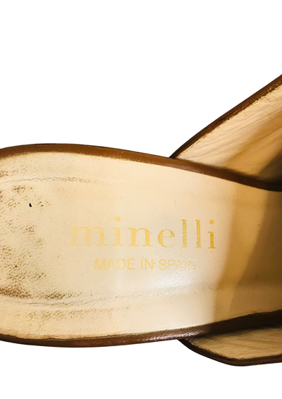 Mules en cuir Minelli Talons Multicolores Pointure 37 🎨🐚