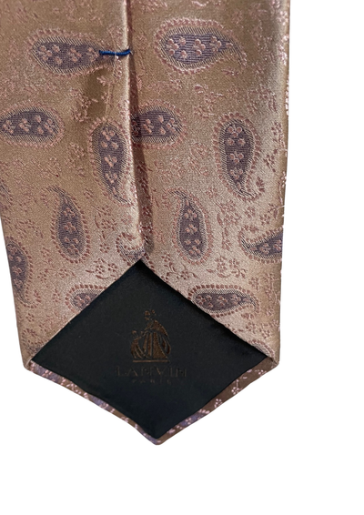 ⭐ Cravate en Soie Motif Paisley Rose & Mauve 💼