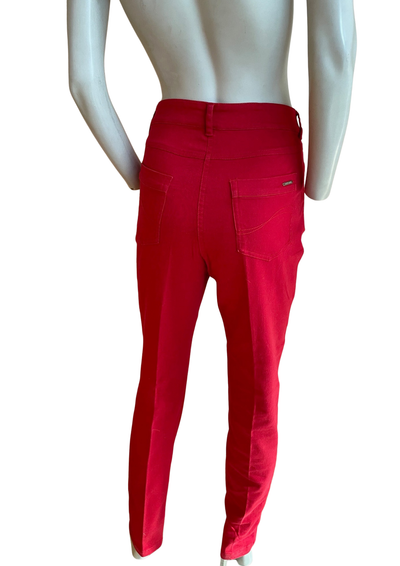 🔴 Pantalon rouge – Coupe droite – Taille 40
