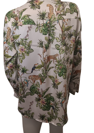 Chemisier à motifs tropicaux Taille 34