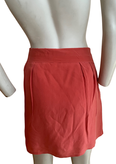 🍑Jupe corail 100% soie modèle Adna - Taille 38💫