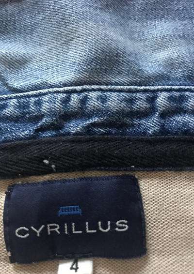 Polo rayé col en jean Taille XL
