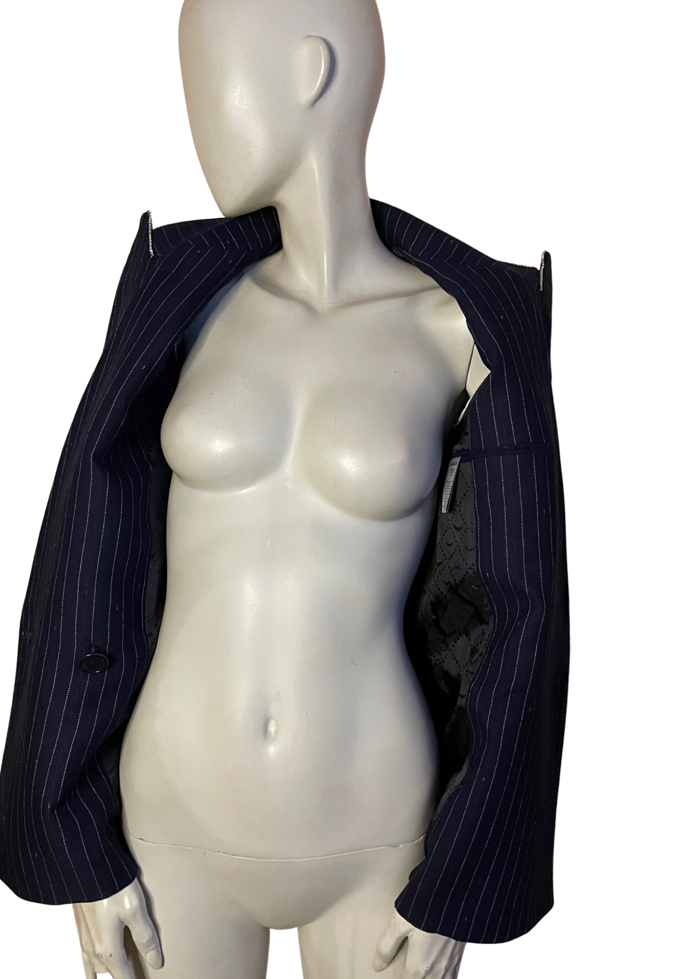 🖤 Veste – Rayures chic et allure rock Taille 34 ✨