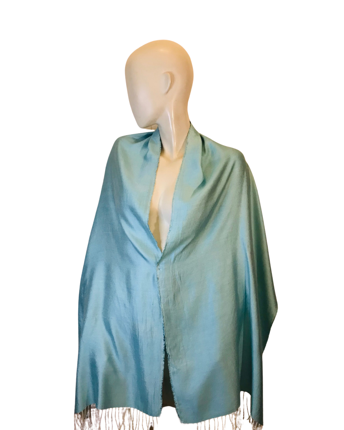 ✨ Étole en soie turquoise – Élégance venue du Cachemire ✨🧣💎
