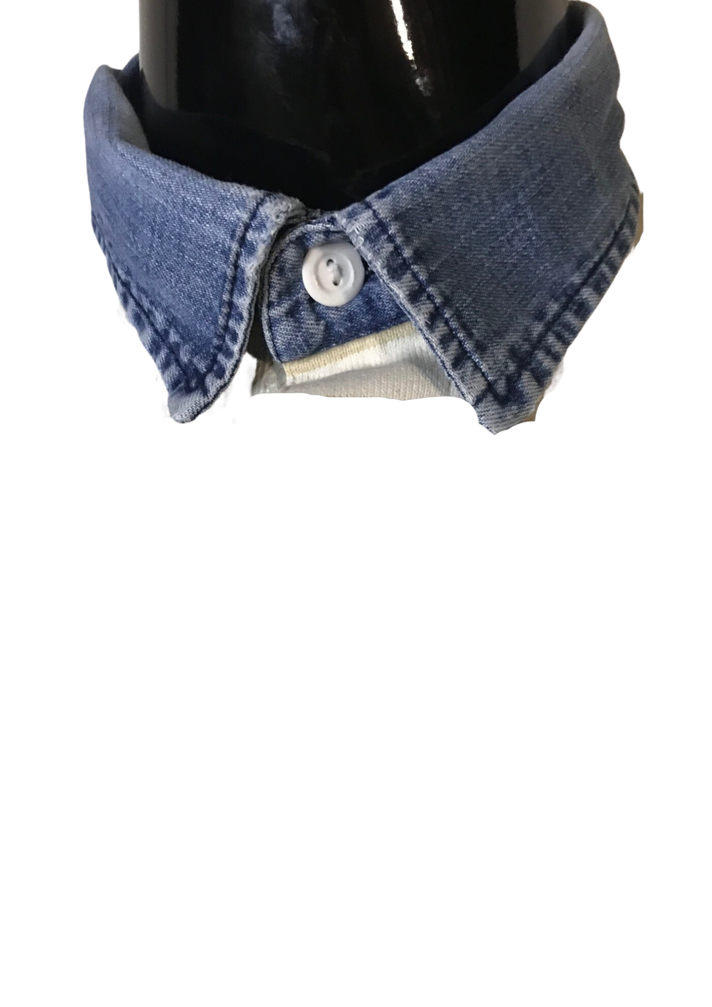 Polo rayé col en jean Taille XL