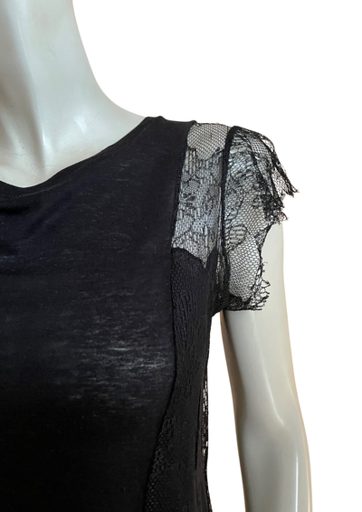 💥 Élégante tunique noire en dentelle Taille 38💥