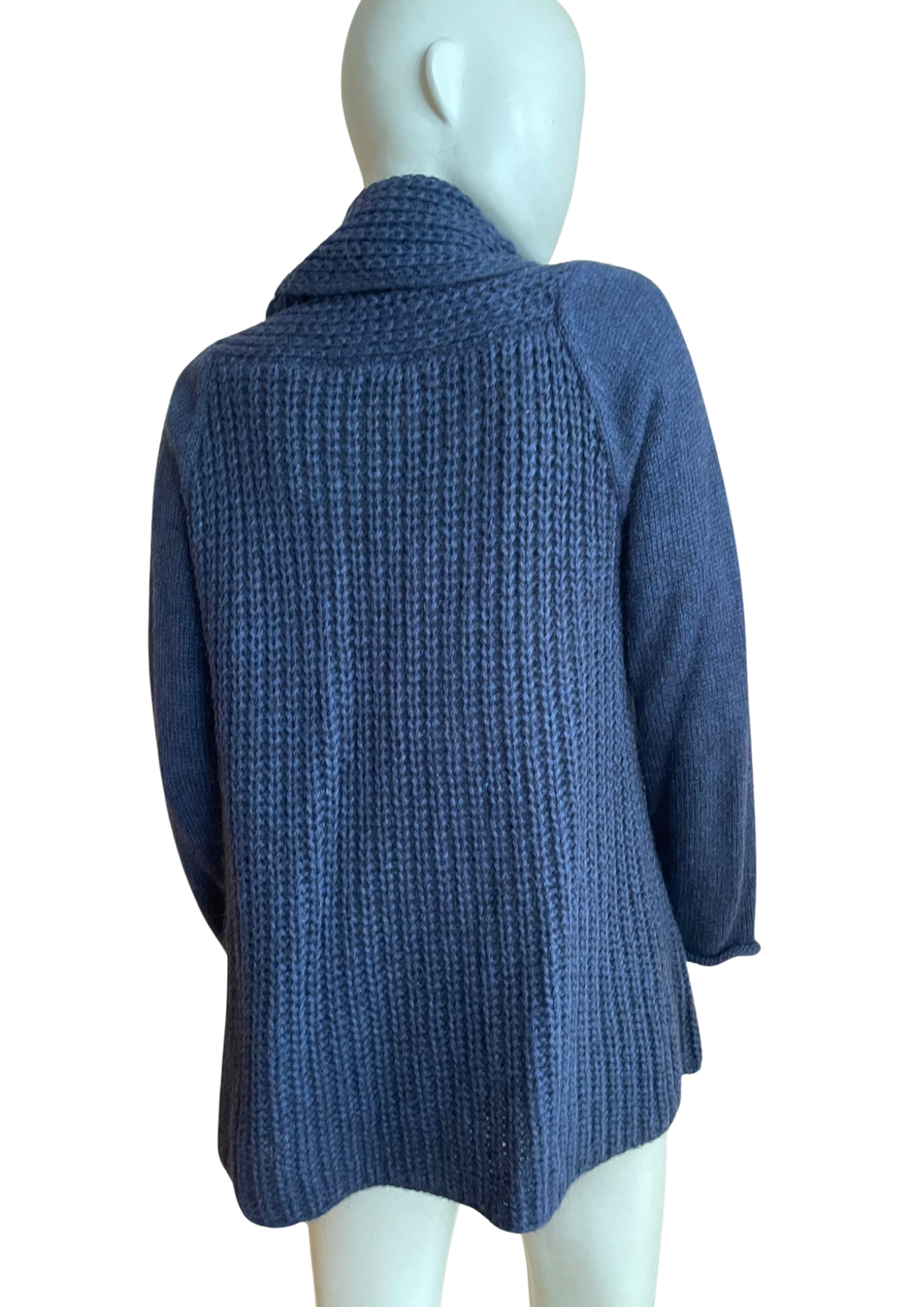 🧥 Gilet long bleu marine en maille Taille 40