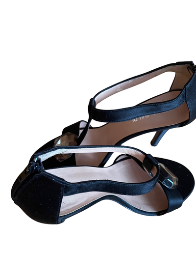 🖤 Sandales Noires à Talons – Élégance Italienne Pointure 37