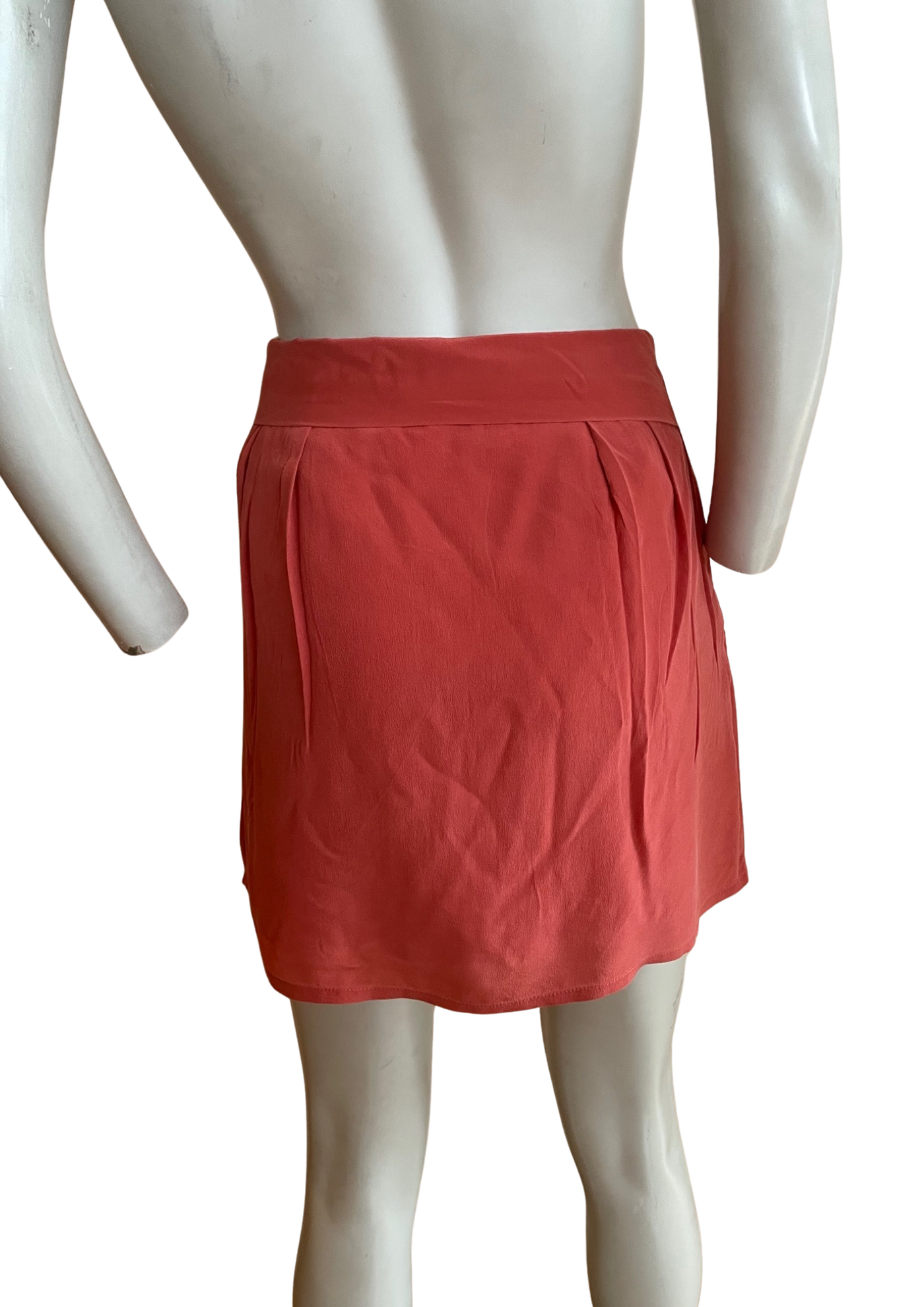 🍑Jupe corail 100% soie modèle Adna - Taille 38💫